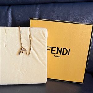 Fendi Gold Necklace with F Pendants also $25 GC